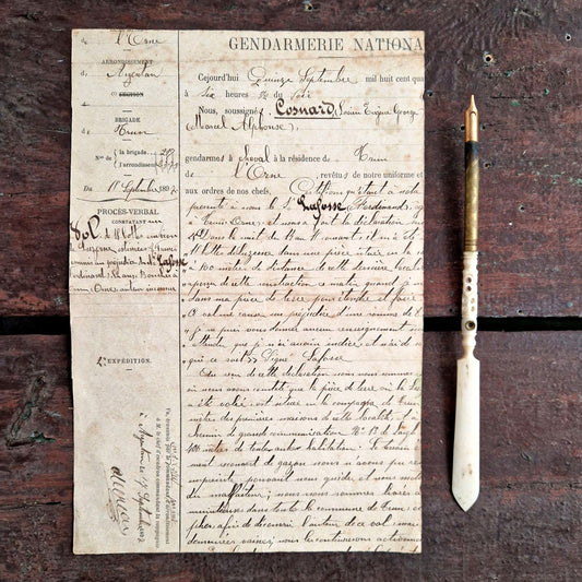 procés-verbal gendarmerie nationale 1892