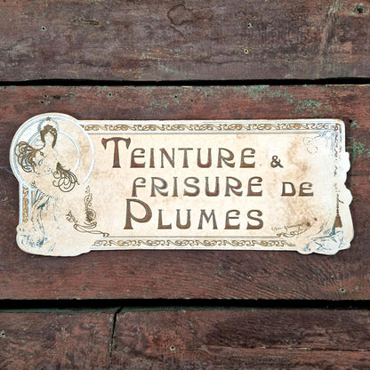 pub ancienne teinture frisure plumes 1900