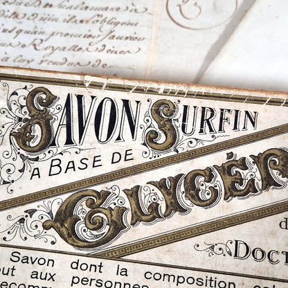 publicite ancienne typographie savon