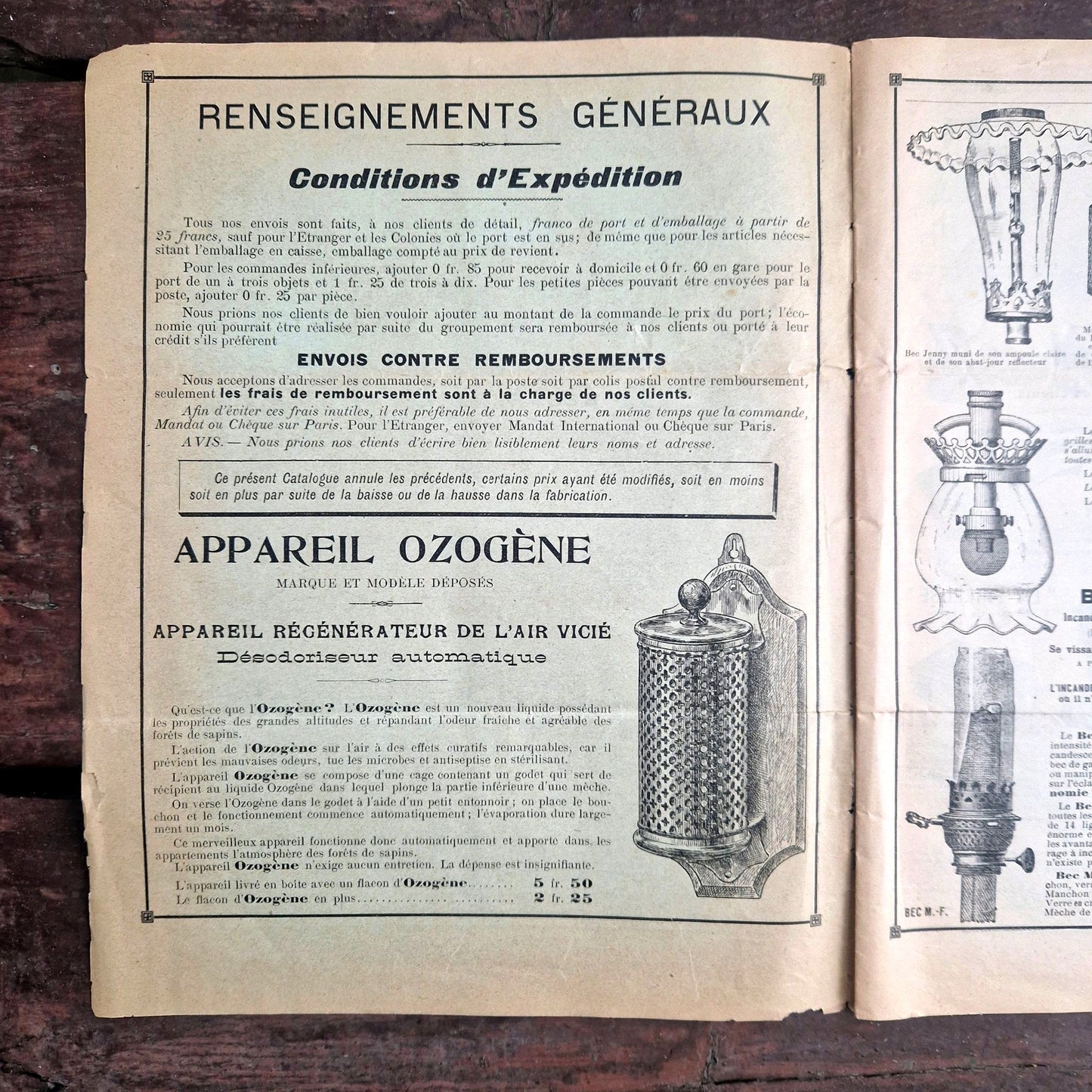 publicite scientifique ancienne lampes jouets