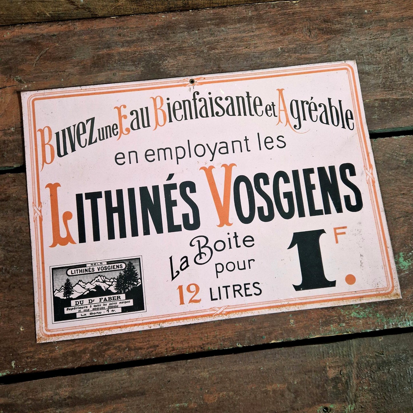 publicite tole pharmacie ancienne