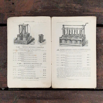 Rare catalogue illustré « Appareils électriques » - Radiguet - 1888