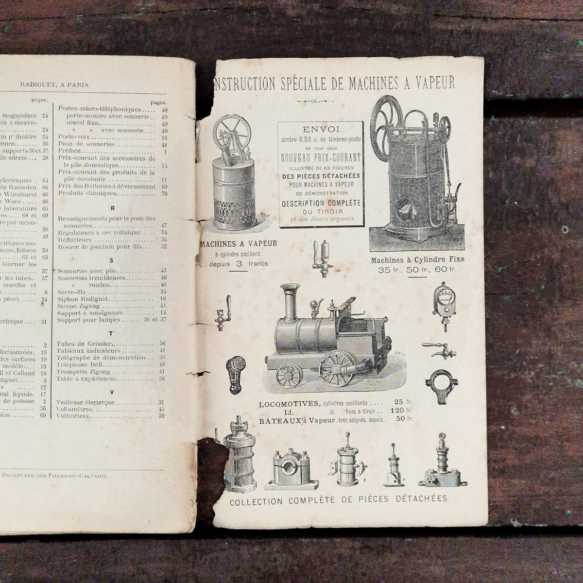 Rare catalogue illustré « Appareils électriques » - Radiguet - 1888