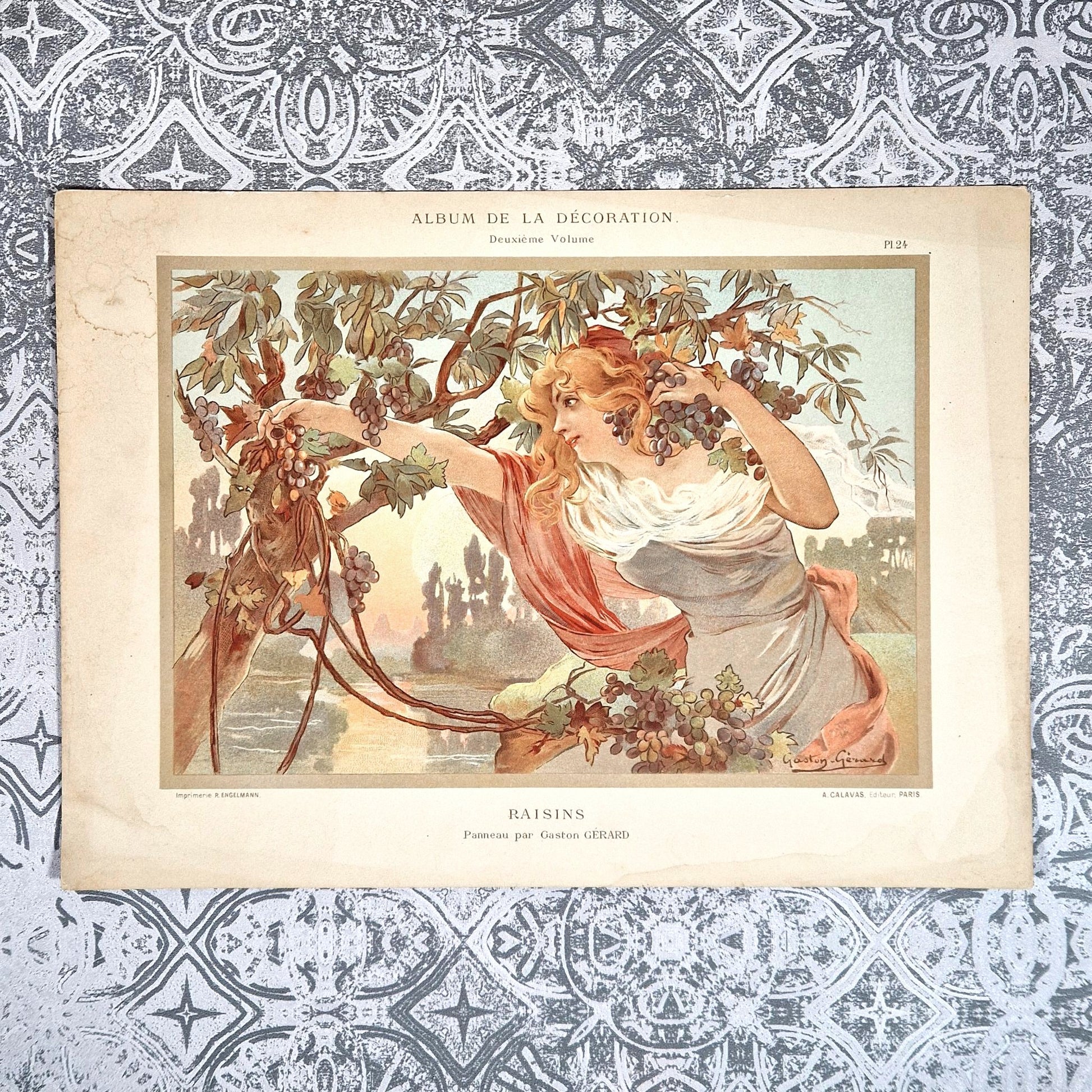raisin gaston gerard art nouveau calavas