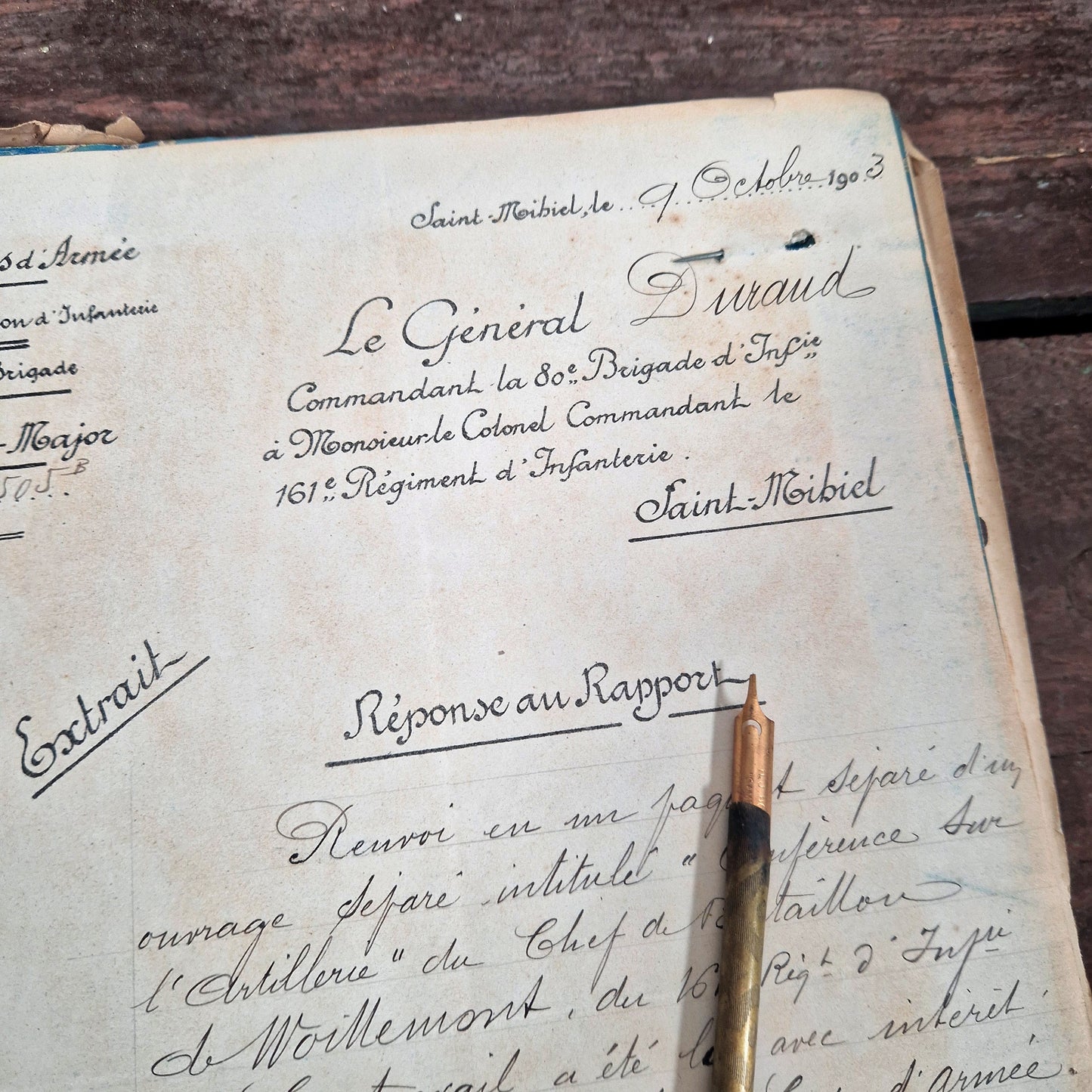 rapport officier artillerie saint mihiel