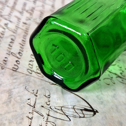 rare antique green poison flask