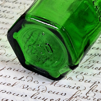 rare antique poison flask green
