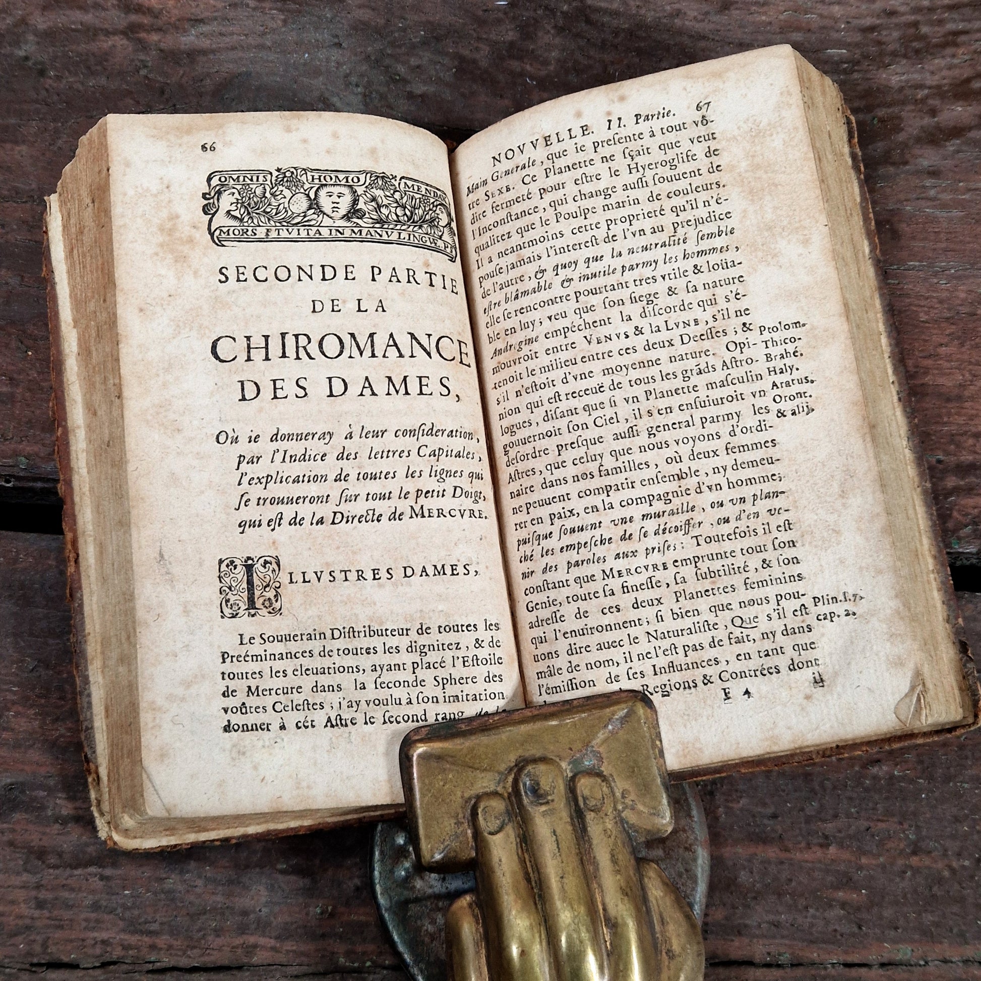 rare occult book chiromancy 17th century