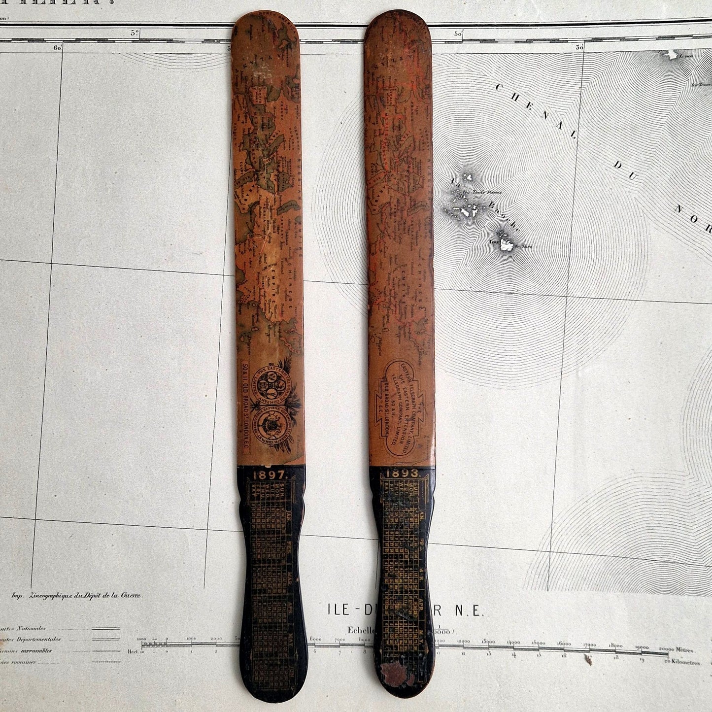 rare telegraph company map device