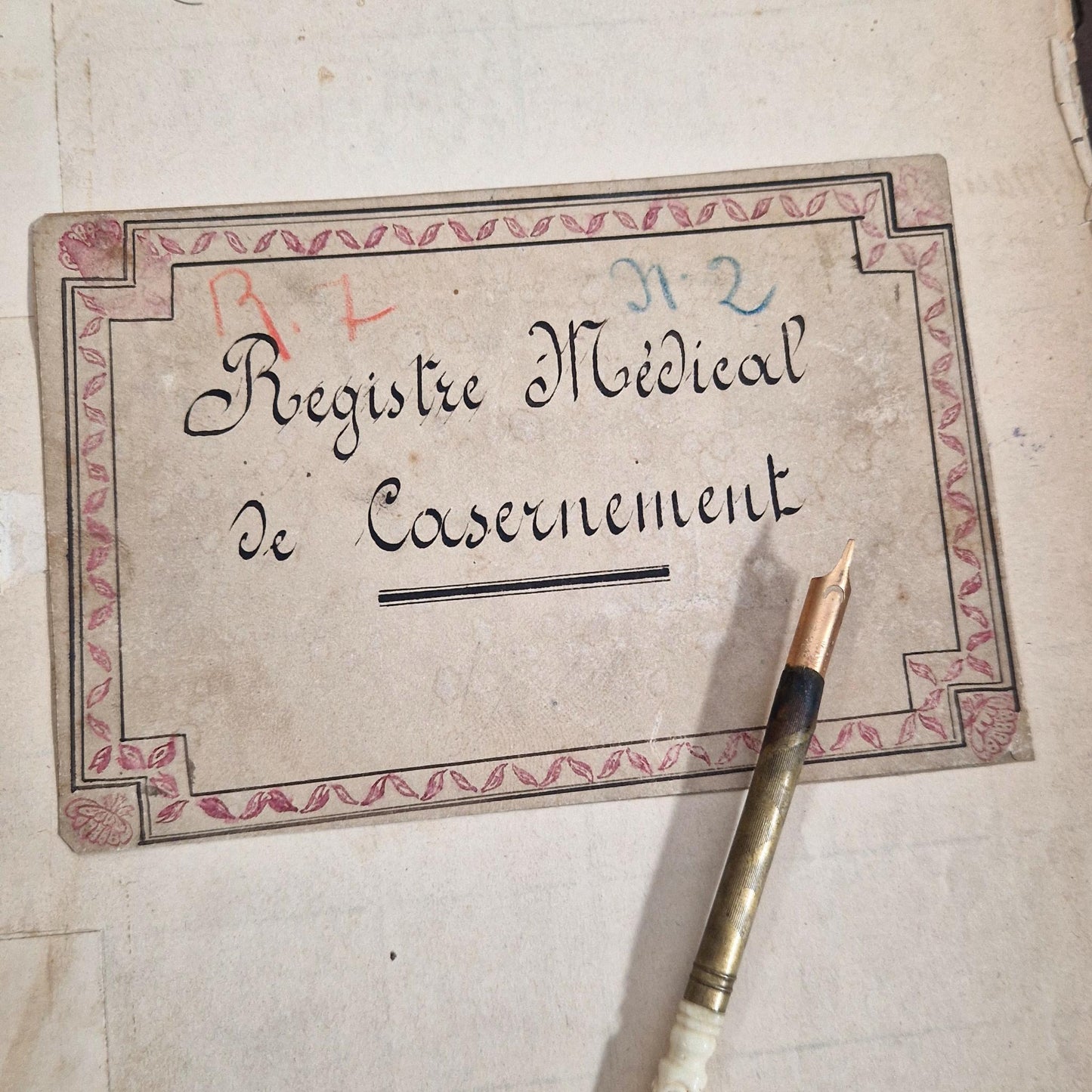 registre de casernement medecine militaire