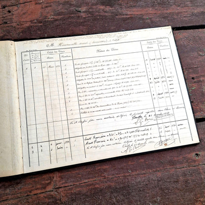 registre écriture mouvement de titres