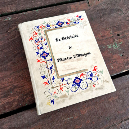 reliure peinte à la main bréviaire martin d'aragon