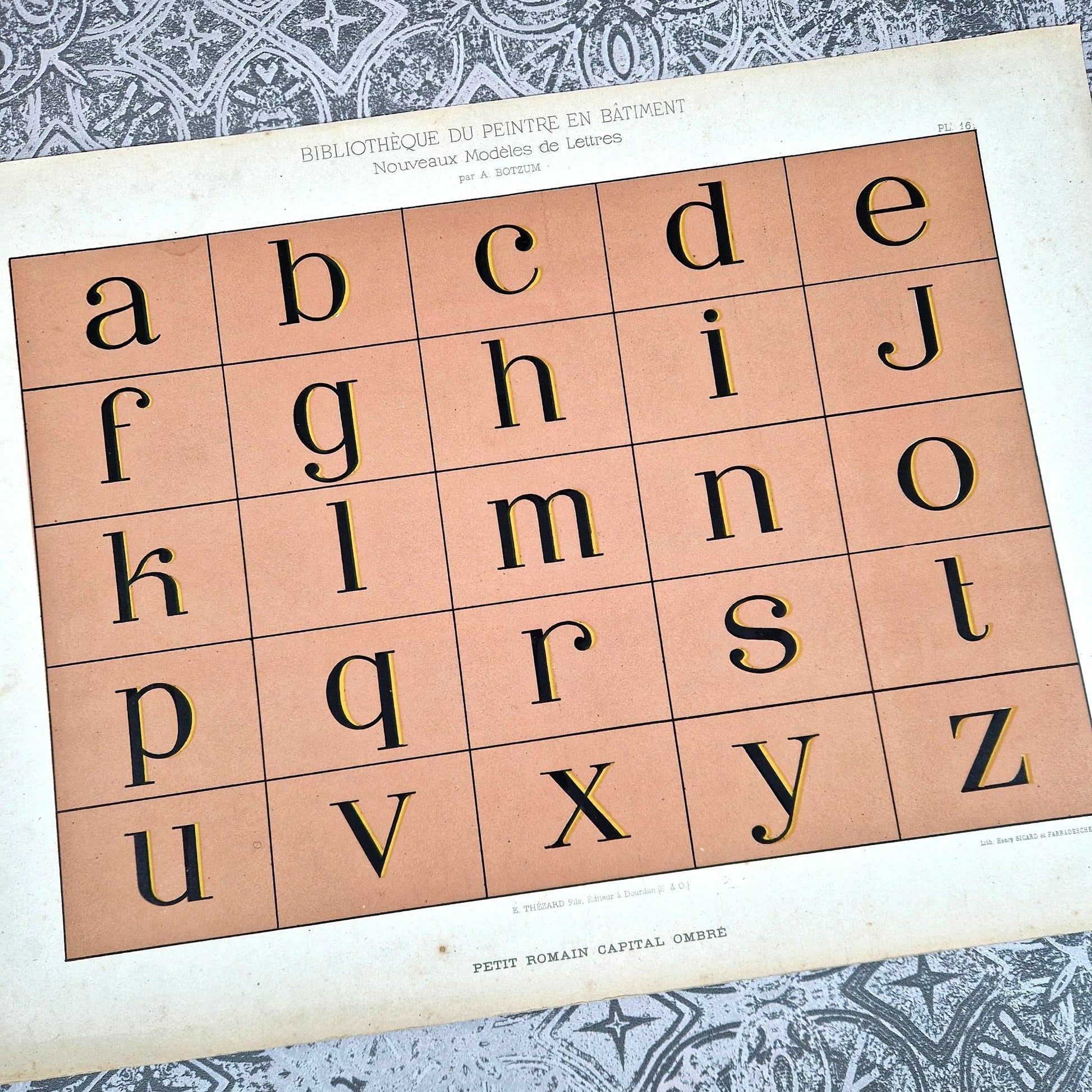 roman vintage typography chart botzum