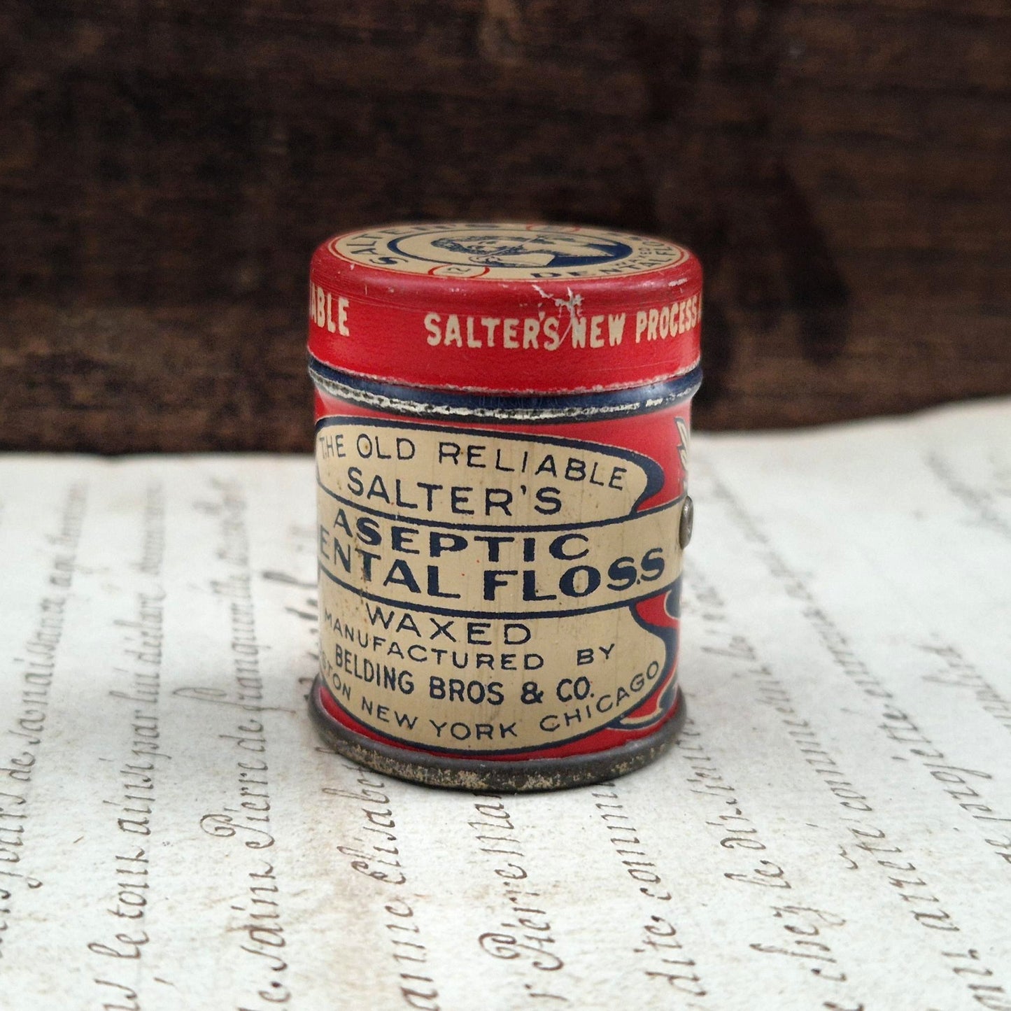Mini boîte fil dentaire « Salter’s Dental Floss » - USA, Vers 1910