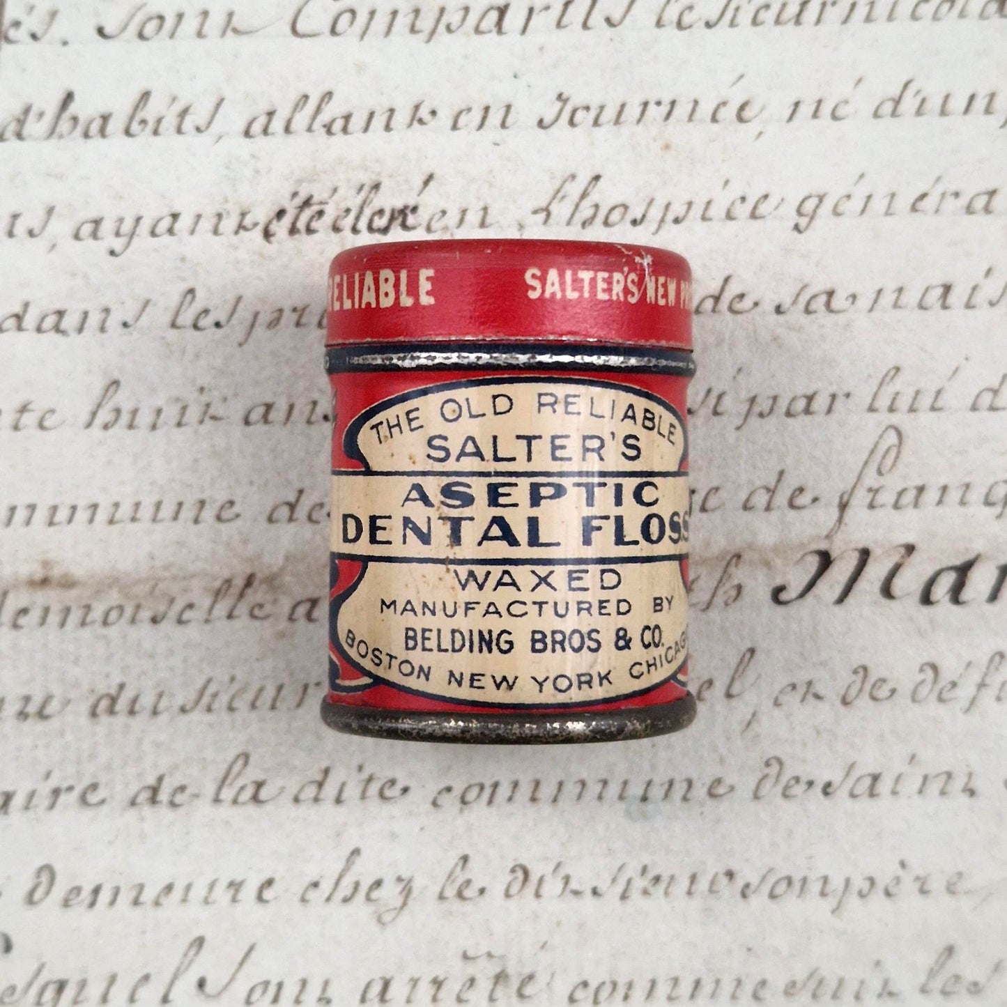 Mini boîte fil dentaire « Salter’s Dental Floss » - USA, Vers 1910