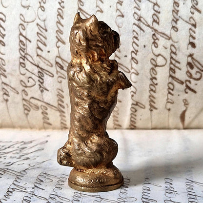 sceau ancien bronze doré