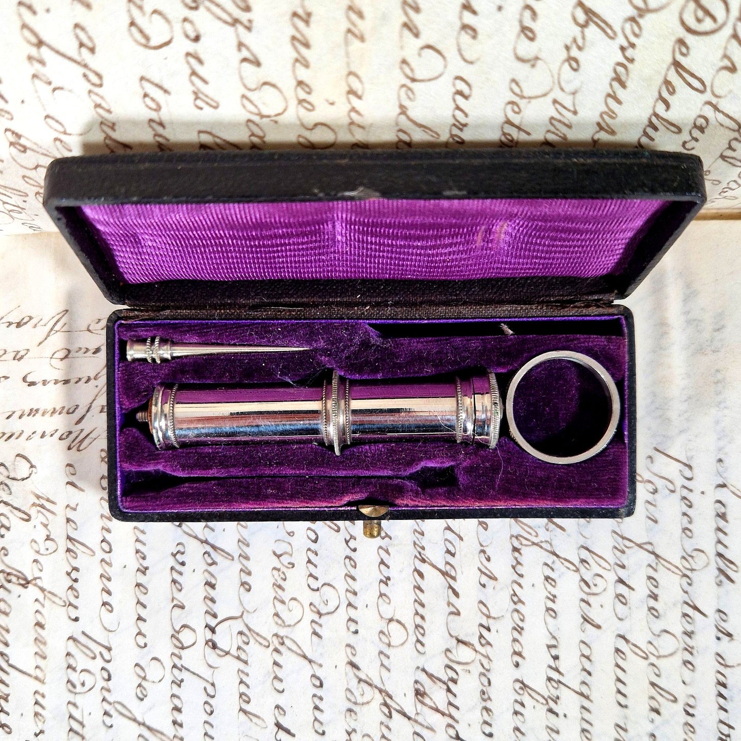 seringue nickelée coffret dentiste