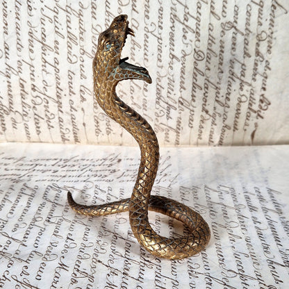 serpent bronze doré ancien