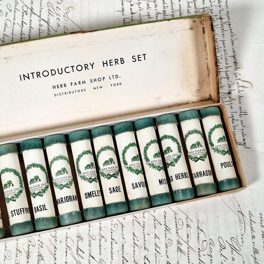 set herbes cuisine vintage usa