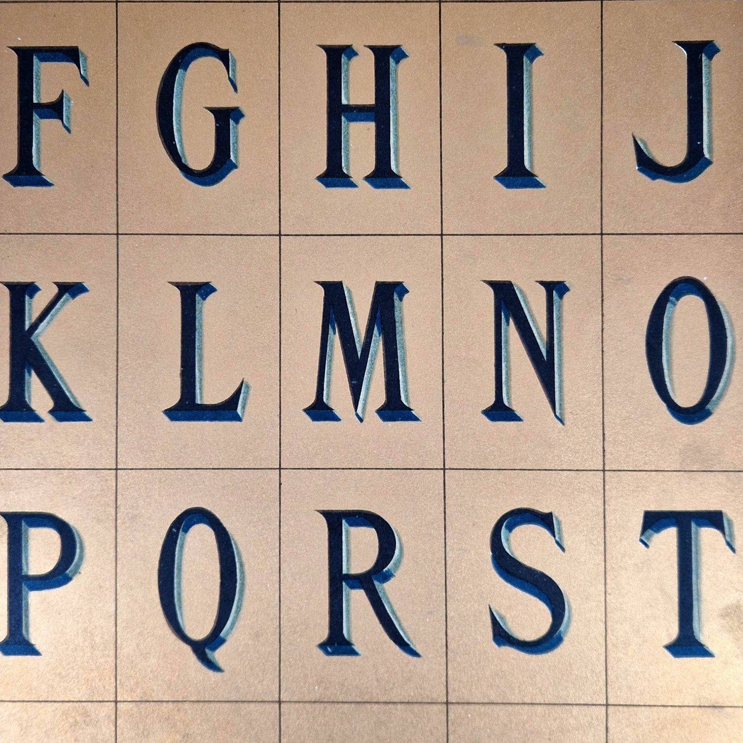 shadowed alphabet antique print