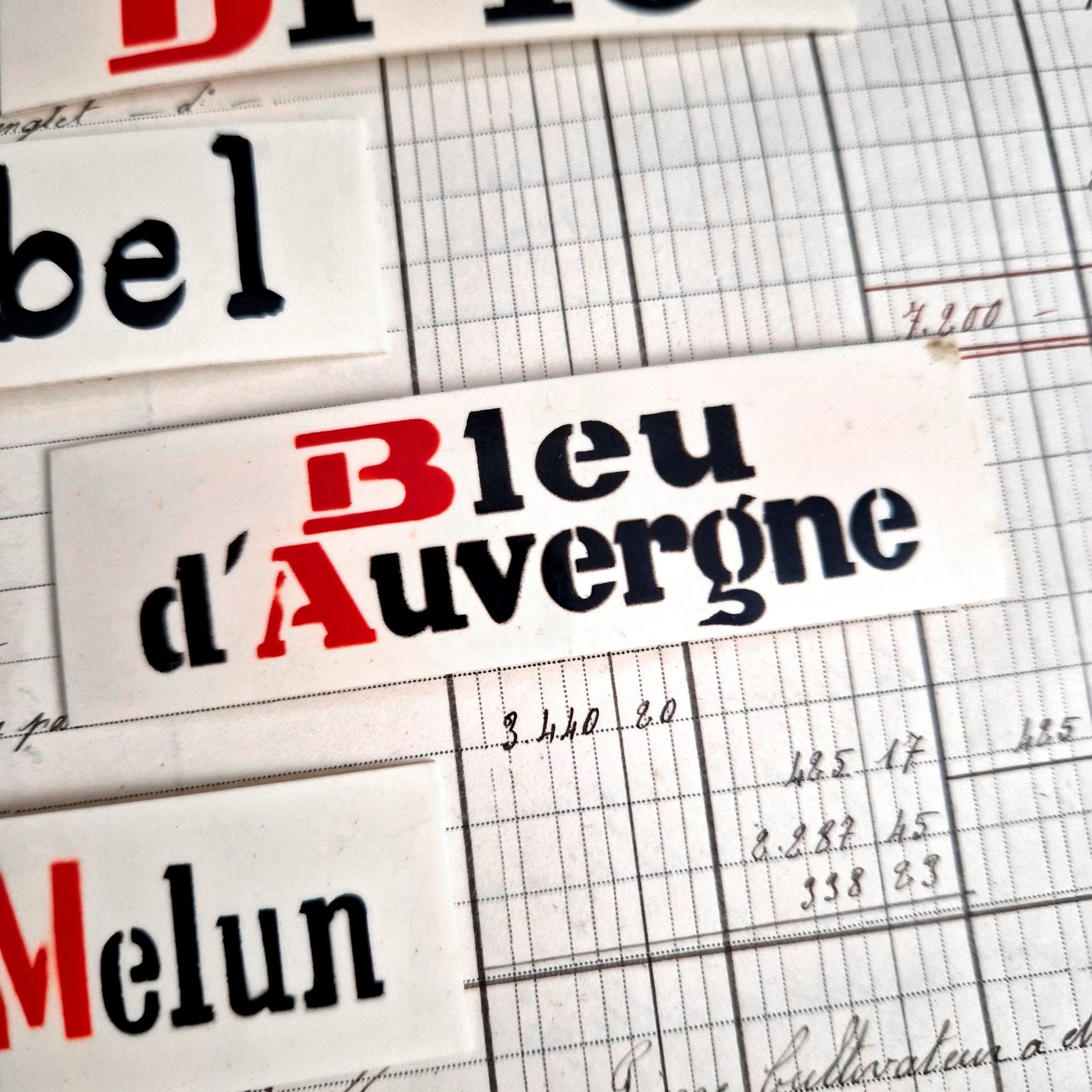 signalétique fromages vintage 