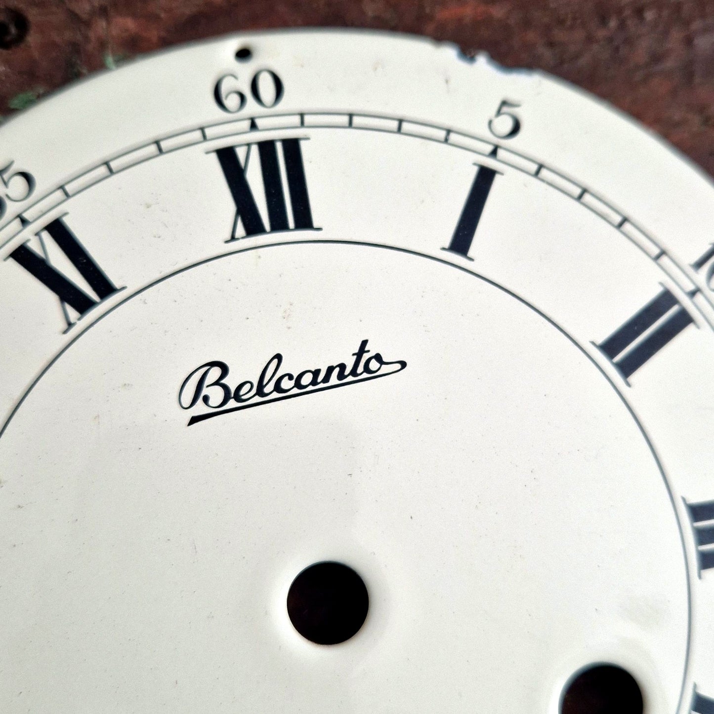small enamel clock face belcanto