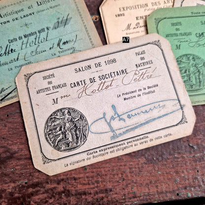 membre societe des artistes 1898