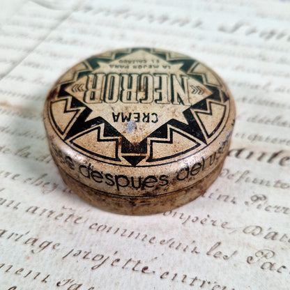 spanish shoe polish tin antique