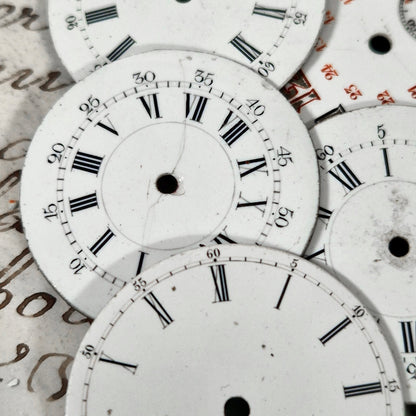 steampunk enamel watch faces lot