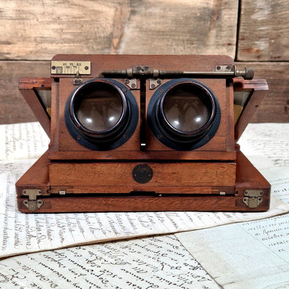 stereoscope vues 85x17 acajou nickel