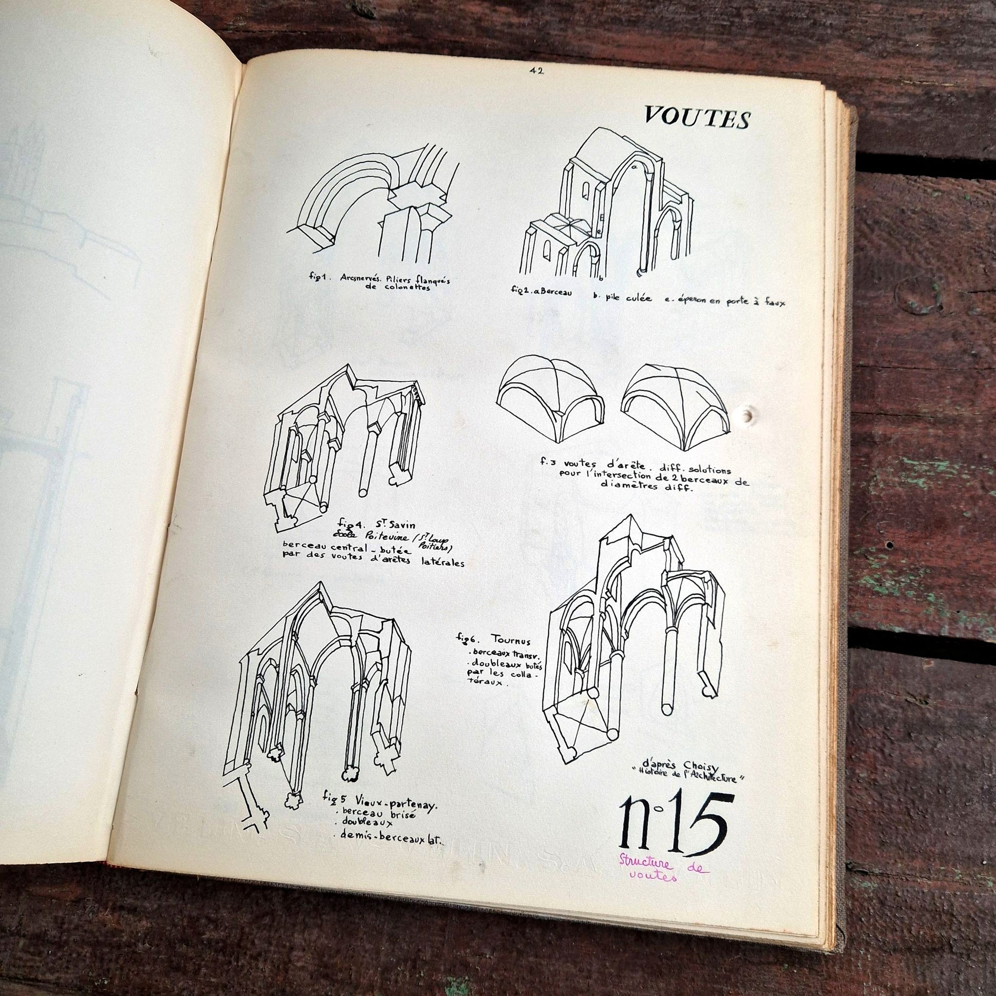 student ink drawing 1954 Paris