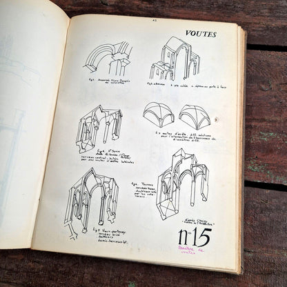 student ink drawing 1954 Paris