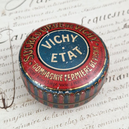 Boite ancienne Sucre d'orge « Vichy Etat »