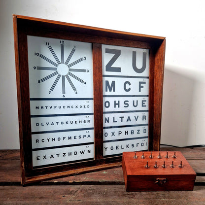 tableau ophtalmologie bois vue angle