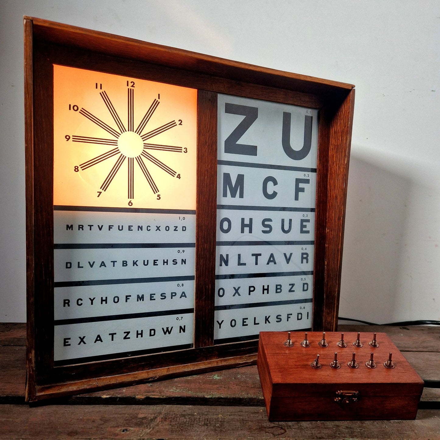 tableau optometrie vintage face