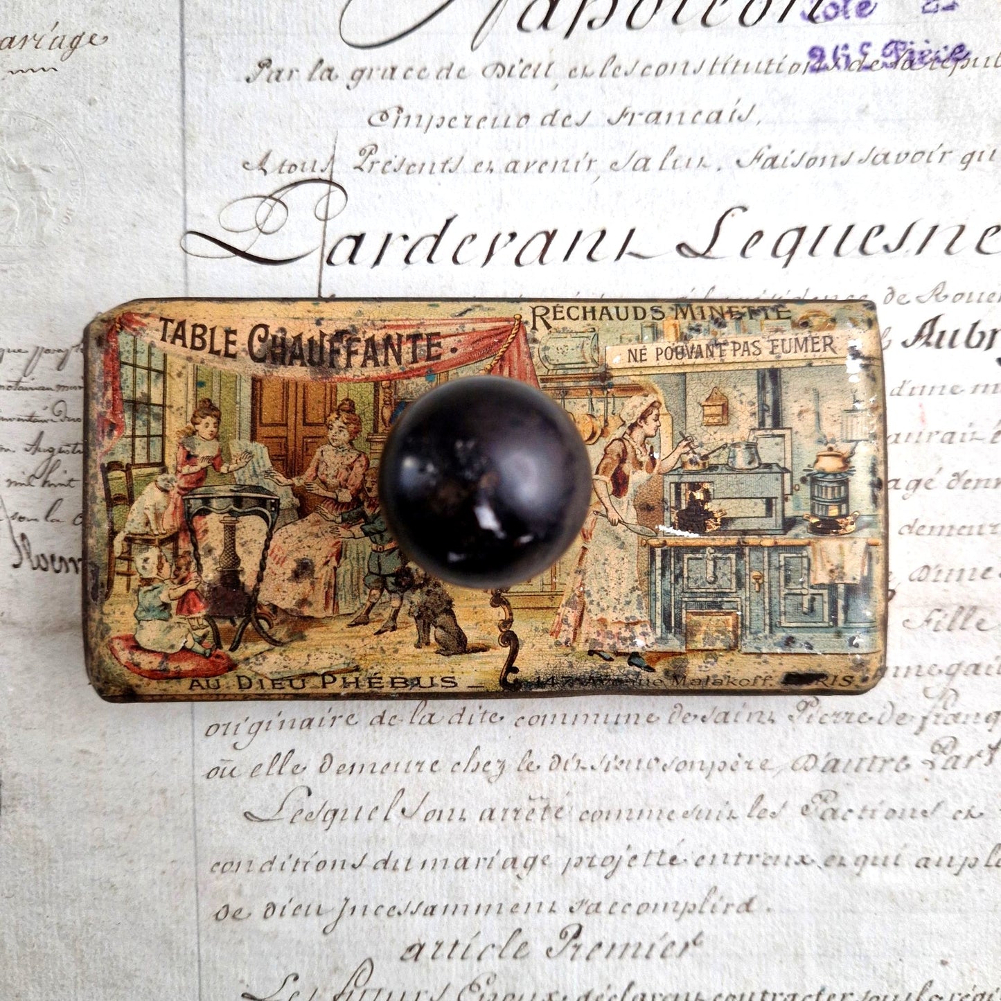 tampon buvard ancien table chauffante