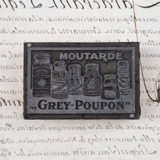Tampon publicitaire ancien « Grey-Poupon Moutarde »