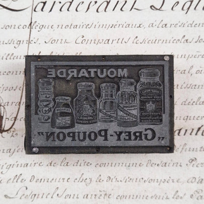 Tampon publicitaire ancien « Grey-Poupon Moutarde »