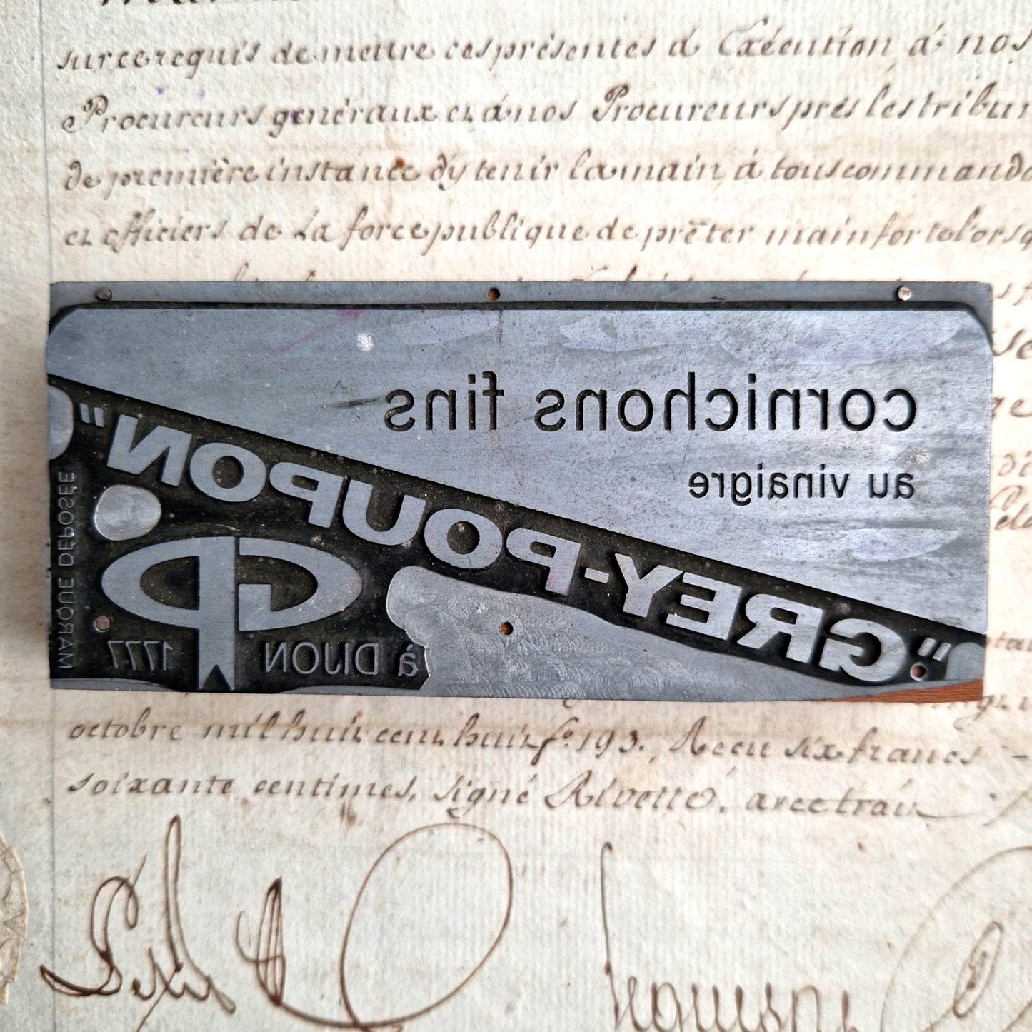 tampon publicitaire vinaigre Grey-poupon