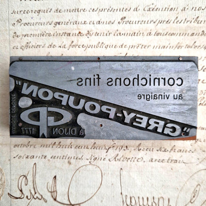 tampon publicitaire vinaigre Grey-poupon