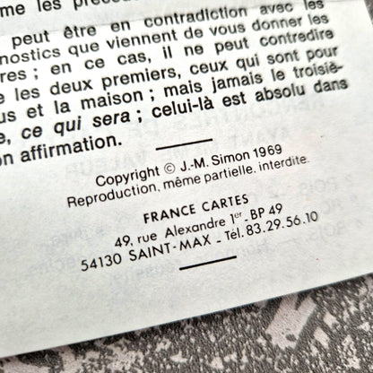 tarot style fortune deck france