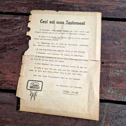 testament hitler signature fictive