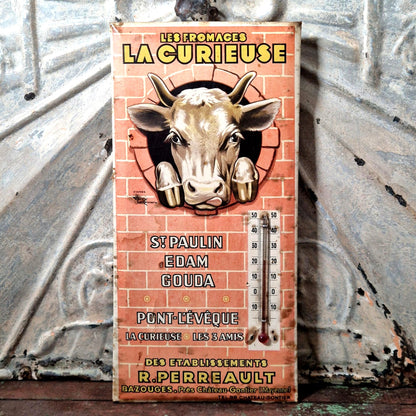 thermometre publicitaire glacoide fromage la curieuse