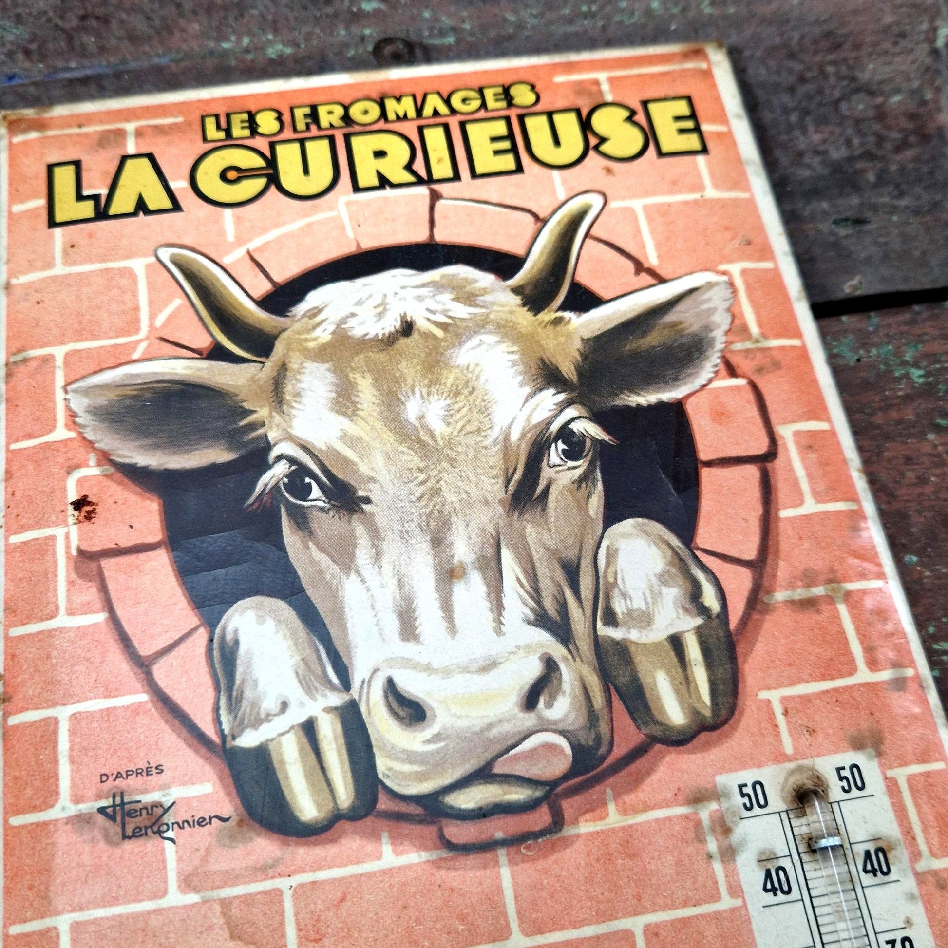 thermometre reclame fromages r perreault bazouges