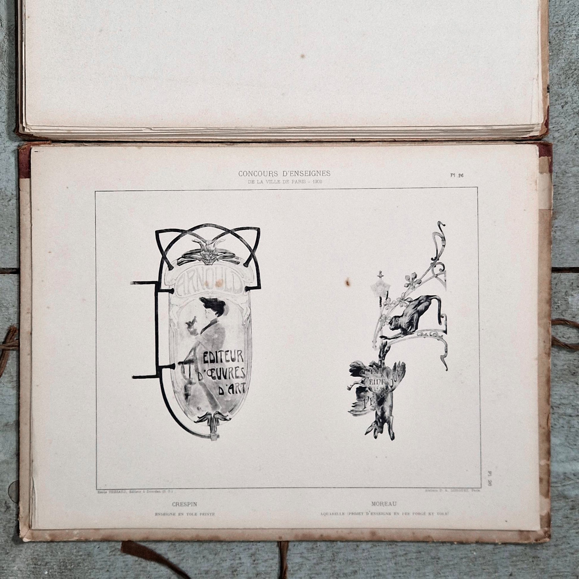 thezard paris signage portfolio rare 1902