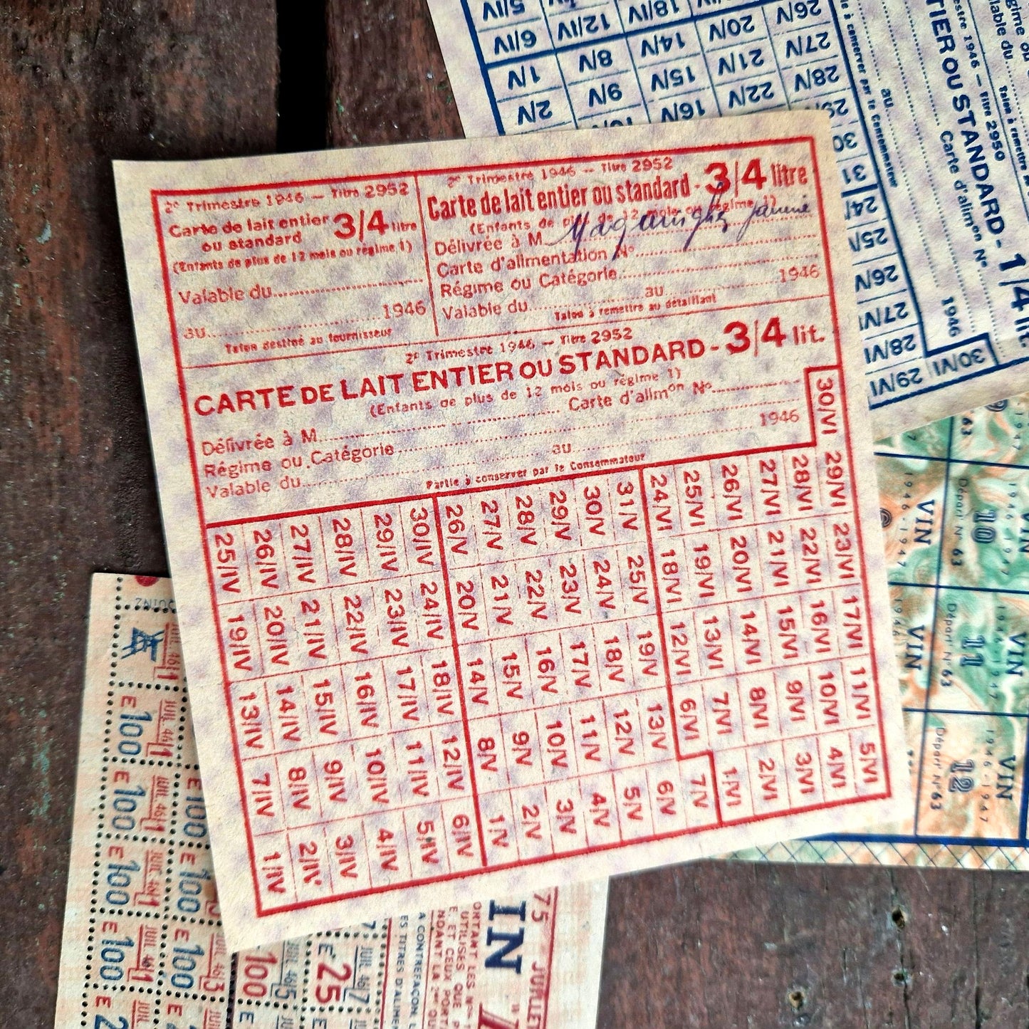 tickets de rationnement, histoire de france