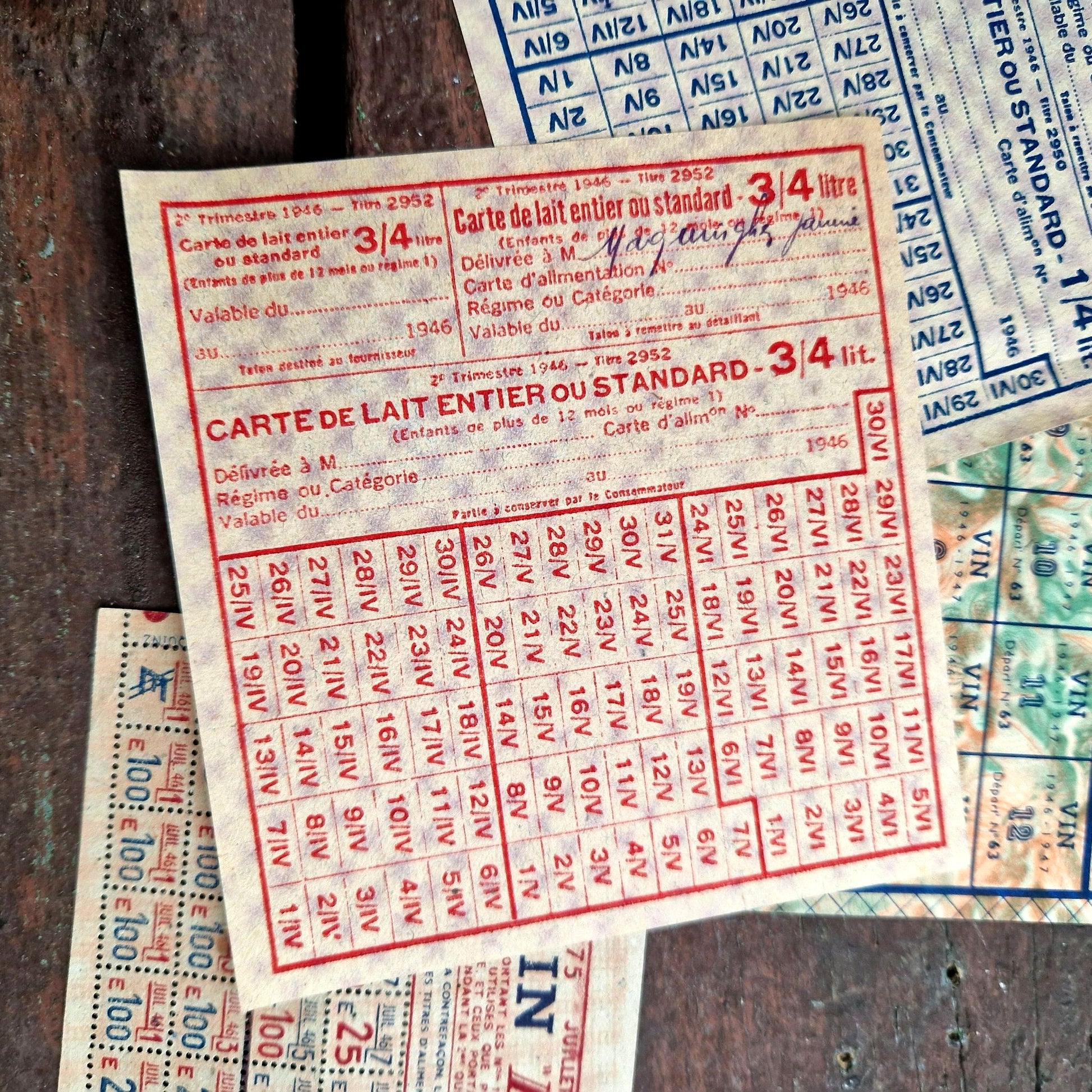 tickets de rationnement, histoire de france