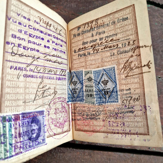 timbres grecs passeport français