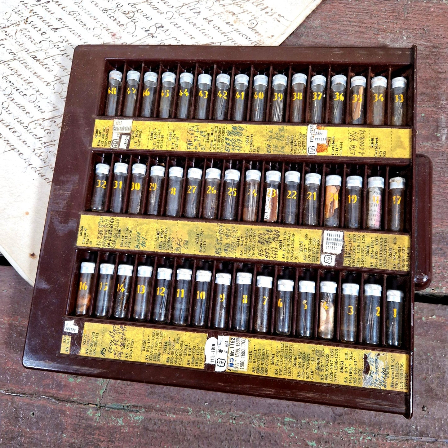 tiroir horloger axes balancier