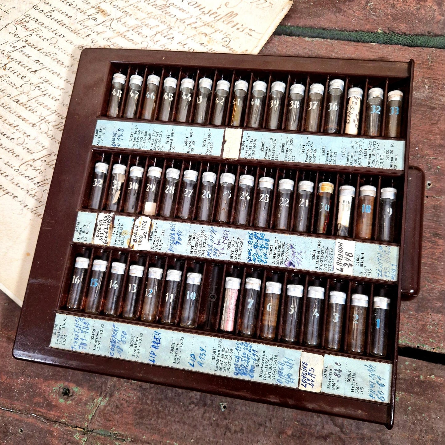 tiroir horloger tiges remontoir suisses 2